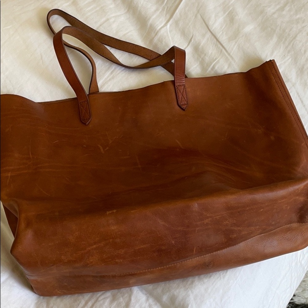 Madewell Large Leather transport tote